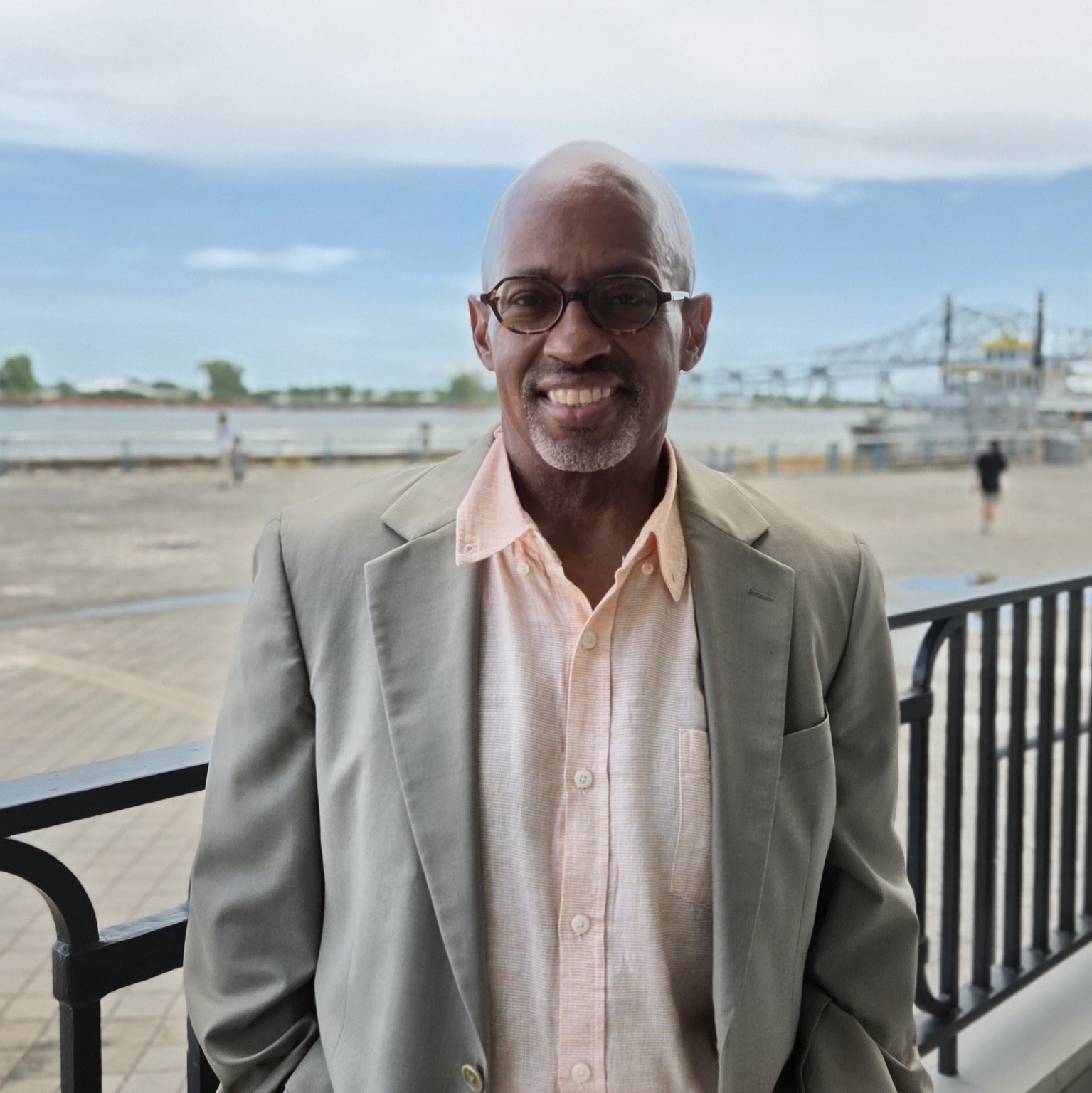 Edward R. Washington III on the New Orleans riverfront